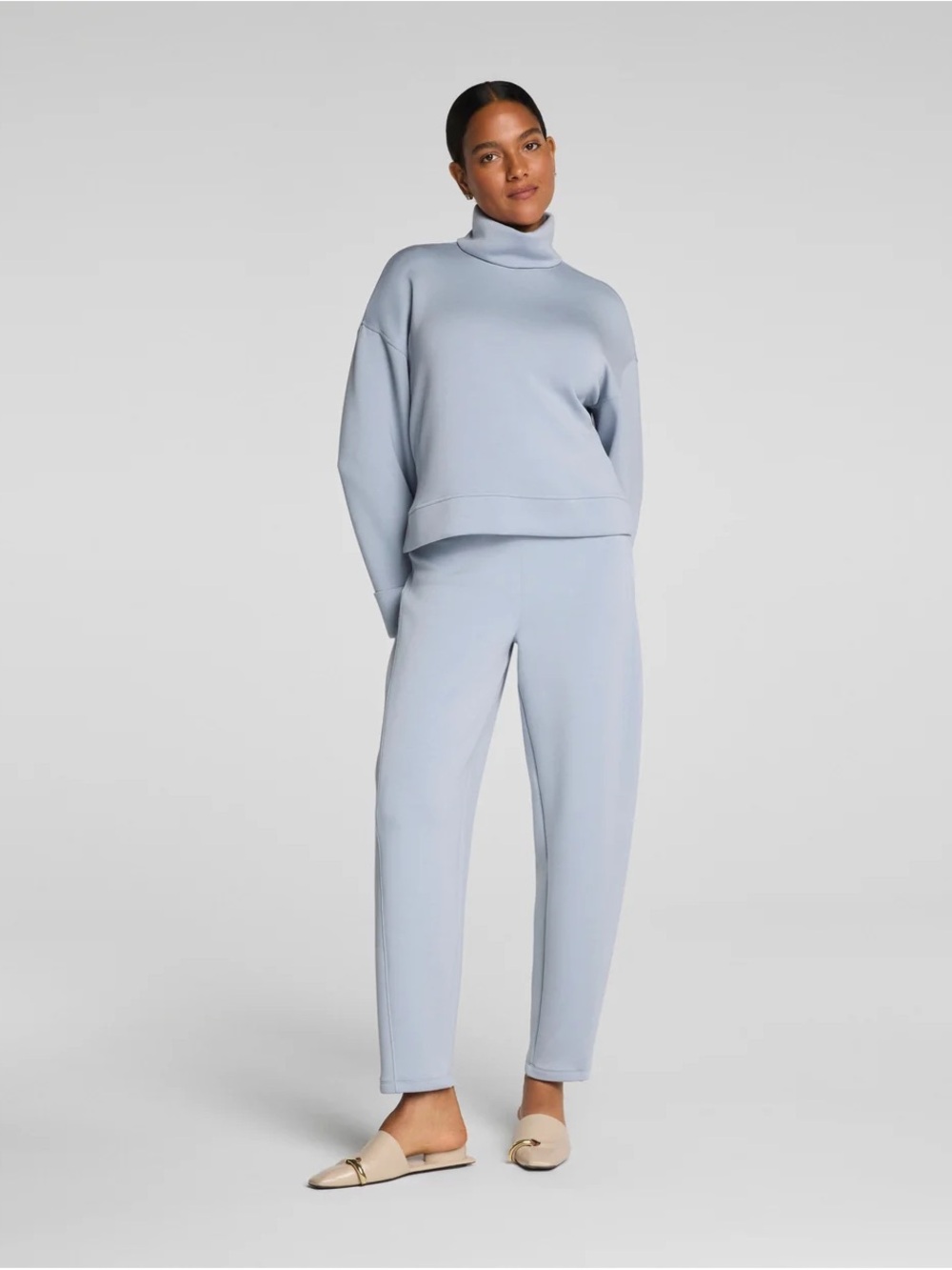 SPANX air essentials Black Turtleneck Sweater - BLACK